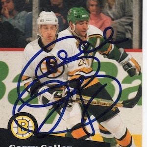 Garry Galley Boston Bruins autograph hockey card NHL