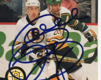 Garry Galley Boston Bruins autograph hockey card NHL