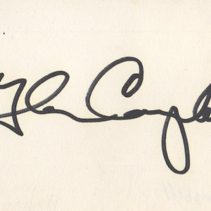 Glen Campbell autograph
