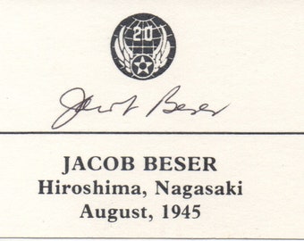 Jacob Beser autograph, Enola Gay crew signature