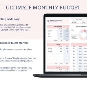 Ultimate Monthly Budget Spreadsheet Template for Google Sheets ...