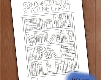 Book of Mormon Reading Chart Coloring Sheet