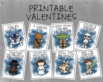 Printable Star Wars Valentine's Day Cards