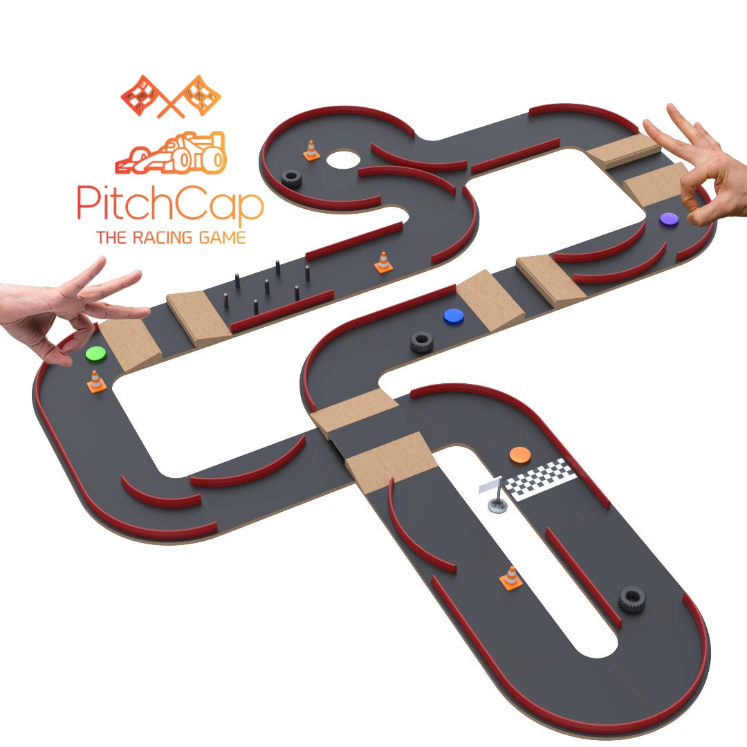 Pitchcap Bottle Cap Racing Kit: Family-friendly DIY Board Game 