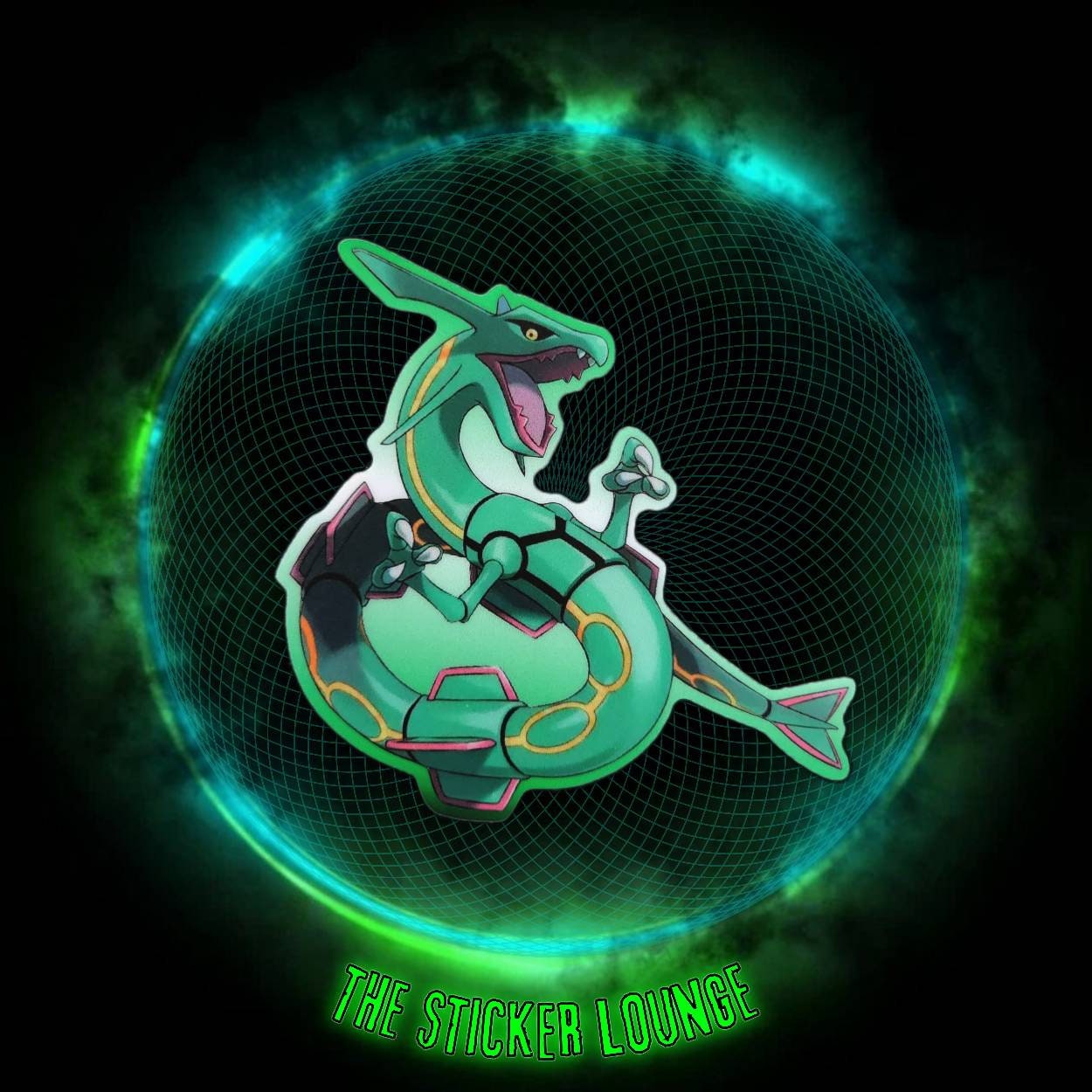 Shiny Mega Rayquaza Sky Dragon Vinyl Sticker -  Portugal