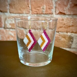 Beaded Geometric Earring