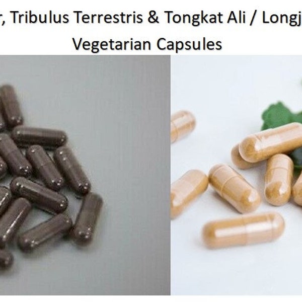 Black Ginger, Tribulus Terrestris & Tongkat Ali / Longjack Combo Vegetarian Capsules 100% Natural Supplied from Thailand - UK Packed!!
