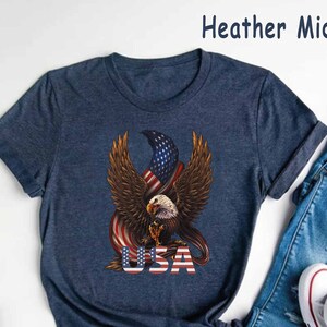 Bald Eagle Shirt, USA Eagle Shirt, USA Flag Shirt, Patriotic Shirt, Flag Shirt, Independence Day Shirt, Vintage Liberty Shirt, Eagle Shirt