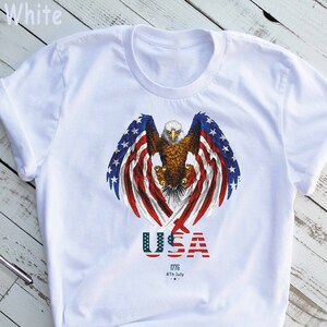USA Bald Eagle Shirt, USA Shirt, 4th of July Shirt, Patriotic Shirt, Flag Shirt, Independence Day Shirt, Vintage Liberty Shirt, Eagle Shirt