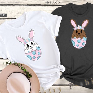 Easter Bunny T-shirt. Easter Matching Shirt for Couples. Bunny in the Egg Tshirt. Cute Easter Tshirt for Couples. Easter Gift for Partners.