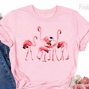 Flamingo Shirt. Group of Flamingos Shirt. Flamboyance of  Flamingos Shirt. Watercolour Painting Shirt. Colony of Flamingos Shirt.