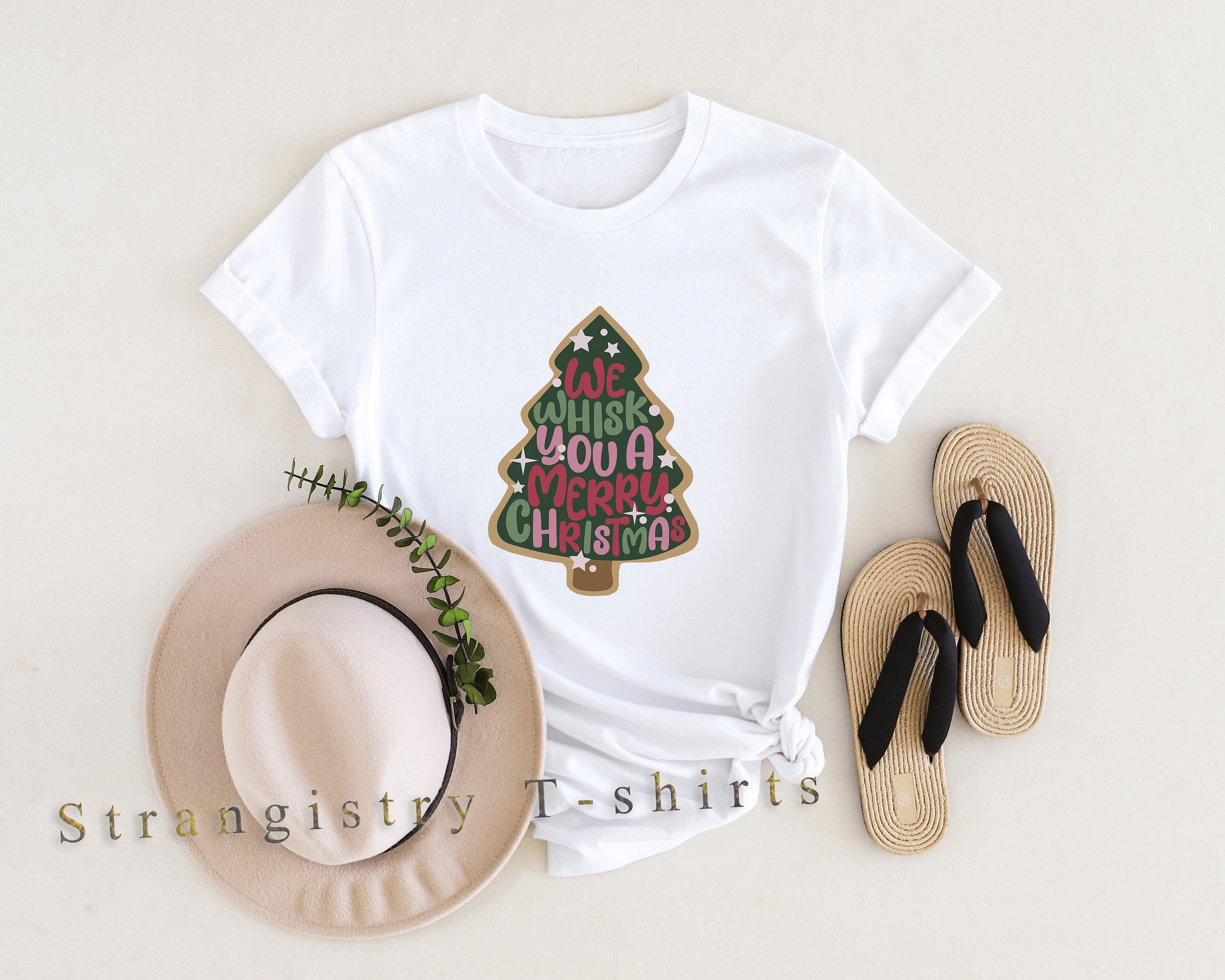 We Whisk You a Marry Christmas Tee, Funny Christmas Shirt,  Christmas Tree Shirt Merry Christmas Shirt, Women Holiday Shirt, Xmas Gifts