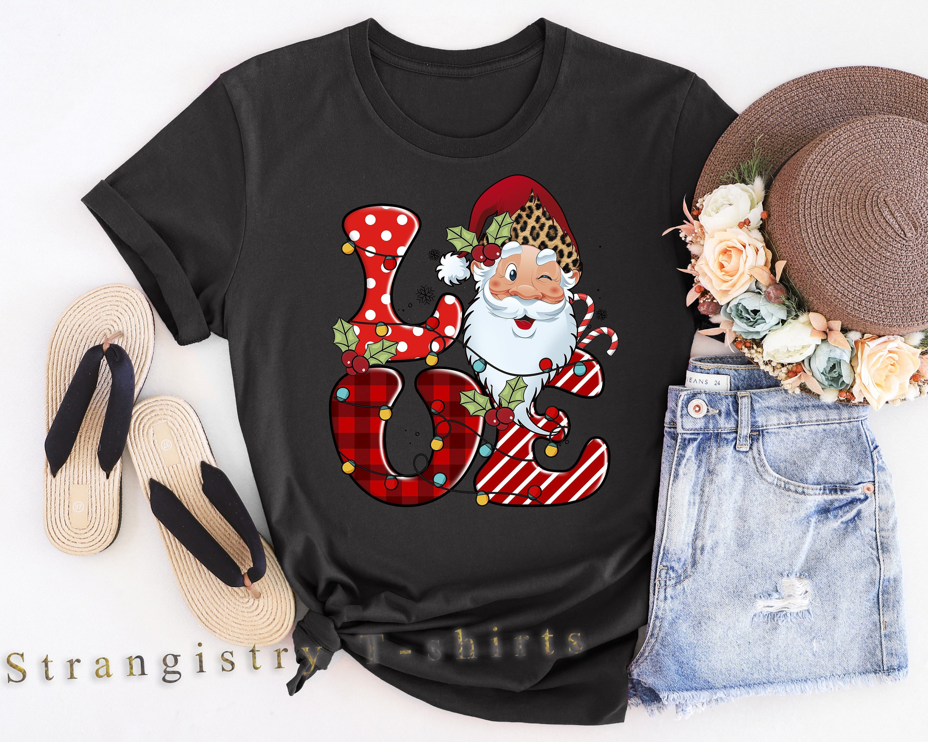 Christmas Shirt, Retro Christmas Shirt, Retro Love Christmas T-shirt, Santa Love T-shirt, Merry Christmas Shirt, Christmas Gift for Family