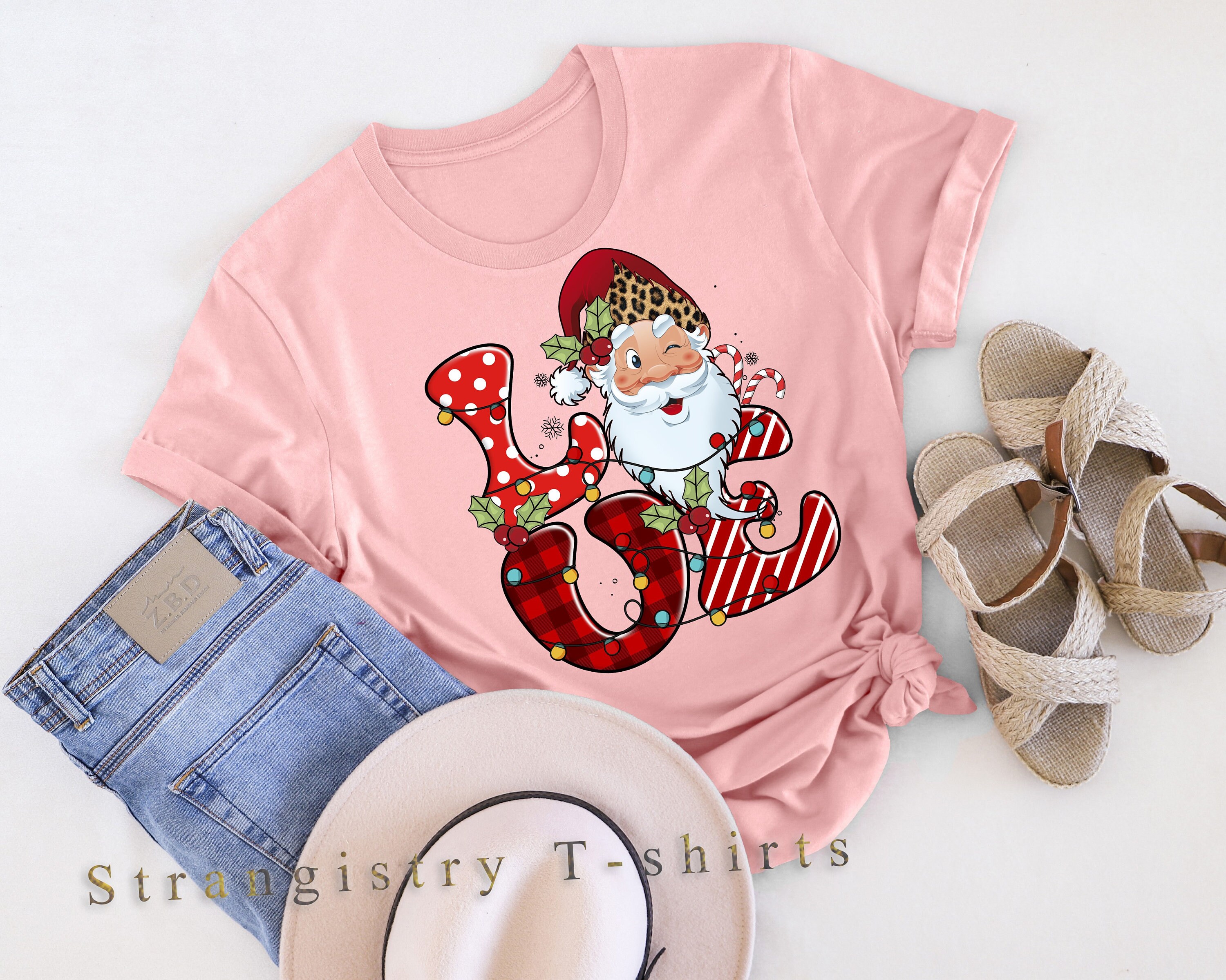 Christmas Shirt, Retro Christmas Shirt, Retro Love Christmas T-shirt, Santa Love T-shirt, Merry Christmas Shirt, Christmas Gift for Family