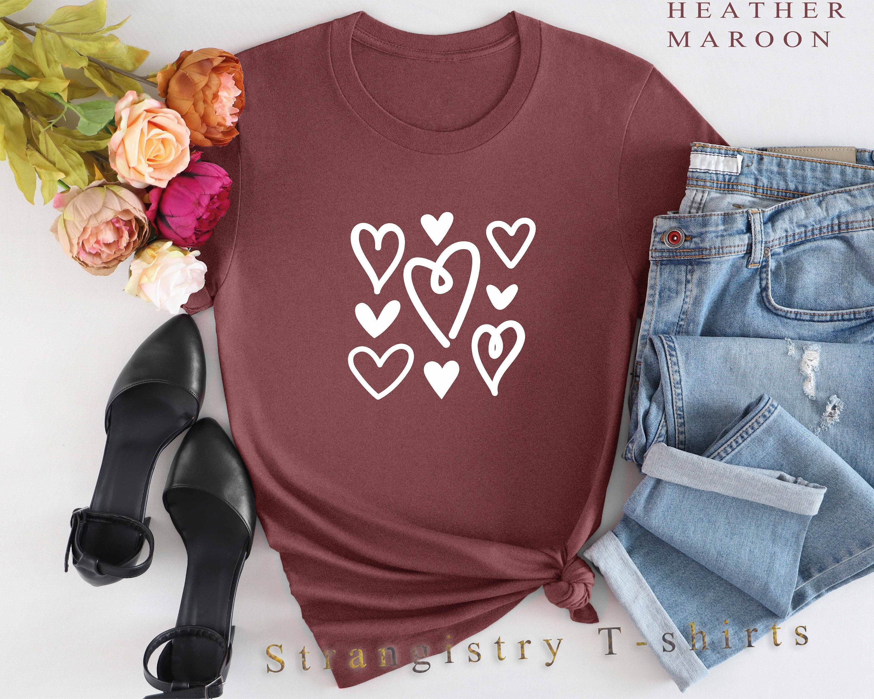 Valentines Day Heart T-shirt. Valentines Day Heart Shirt. Valentines Day Tshirt Gift. Cute Valentines Day Tshirt for Couples. Gift for Lover