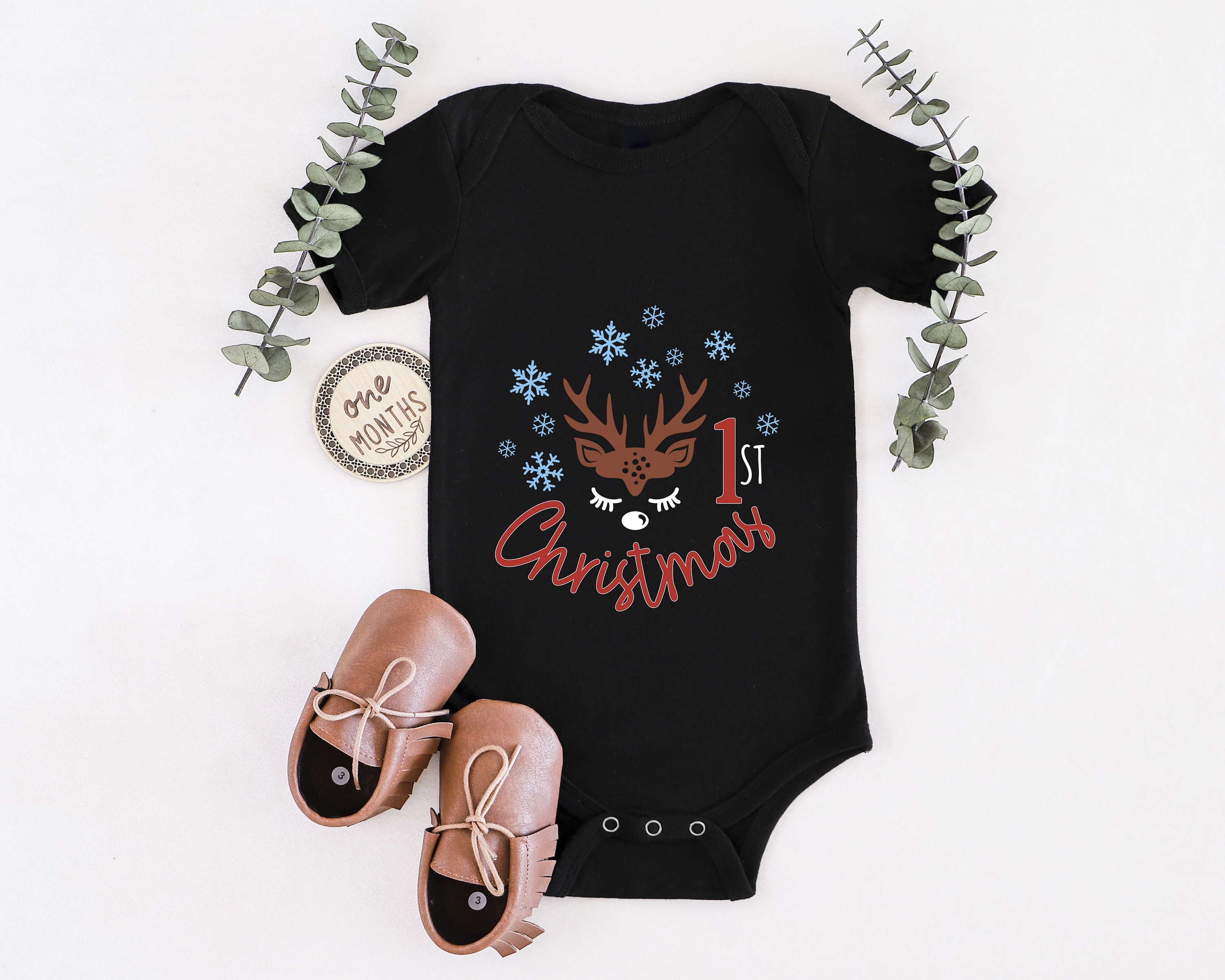 First Christmas T-shirt for Girls. Unique Christmas Shirt for Your Beloved Child. Custom t-shirt for the favourite of the Christmas party.