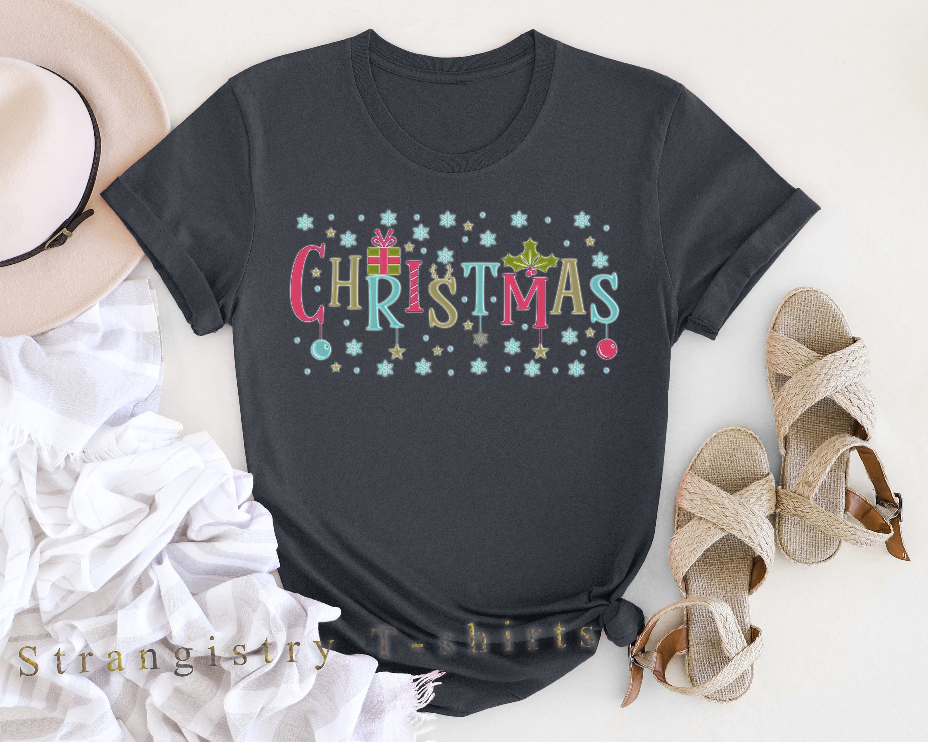 Christmas T-shirt with the Text of Christmas, Christian T-shirt for Christmas, Christmas Gift for Family, Friends and Loved Ones.