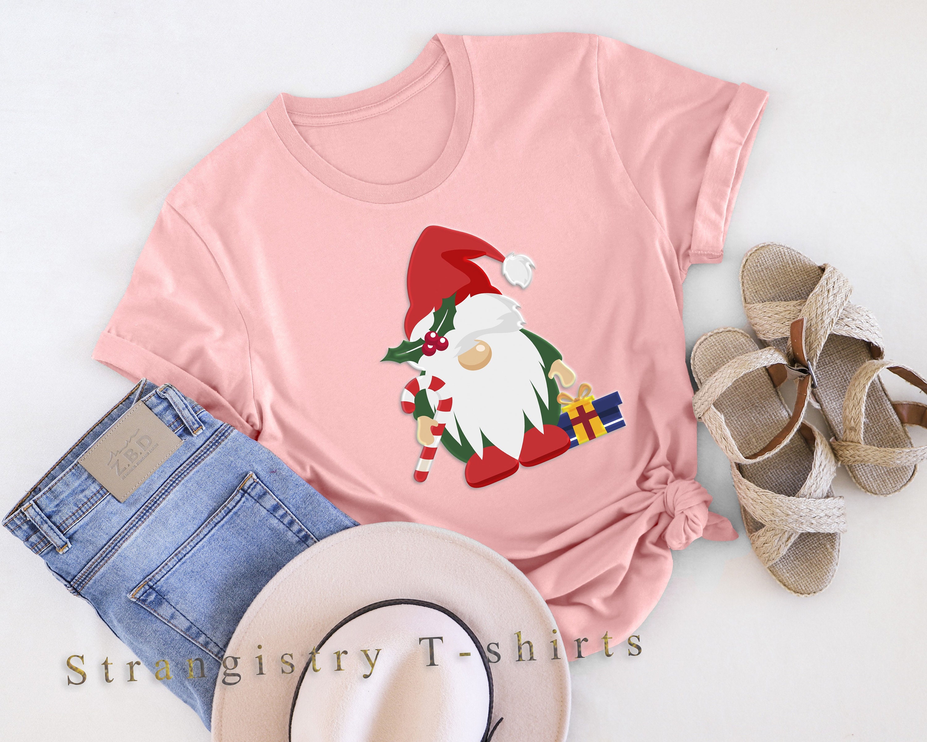 Retro Christmas T-shirt with the Gnome Graph. Christmas shirt with cute graph of retro gnome. Cute  Christmas Gift for Loved Ones, Family…
