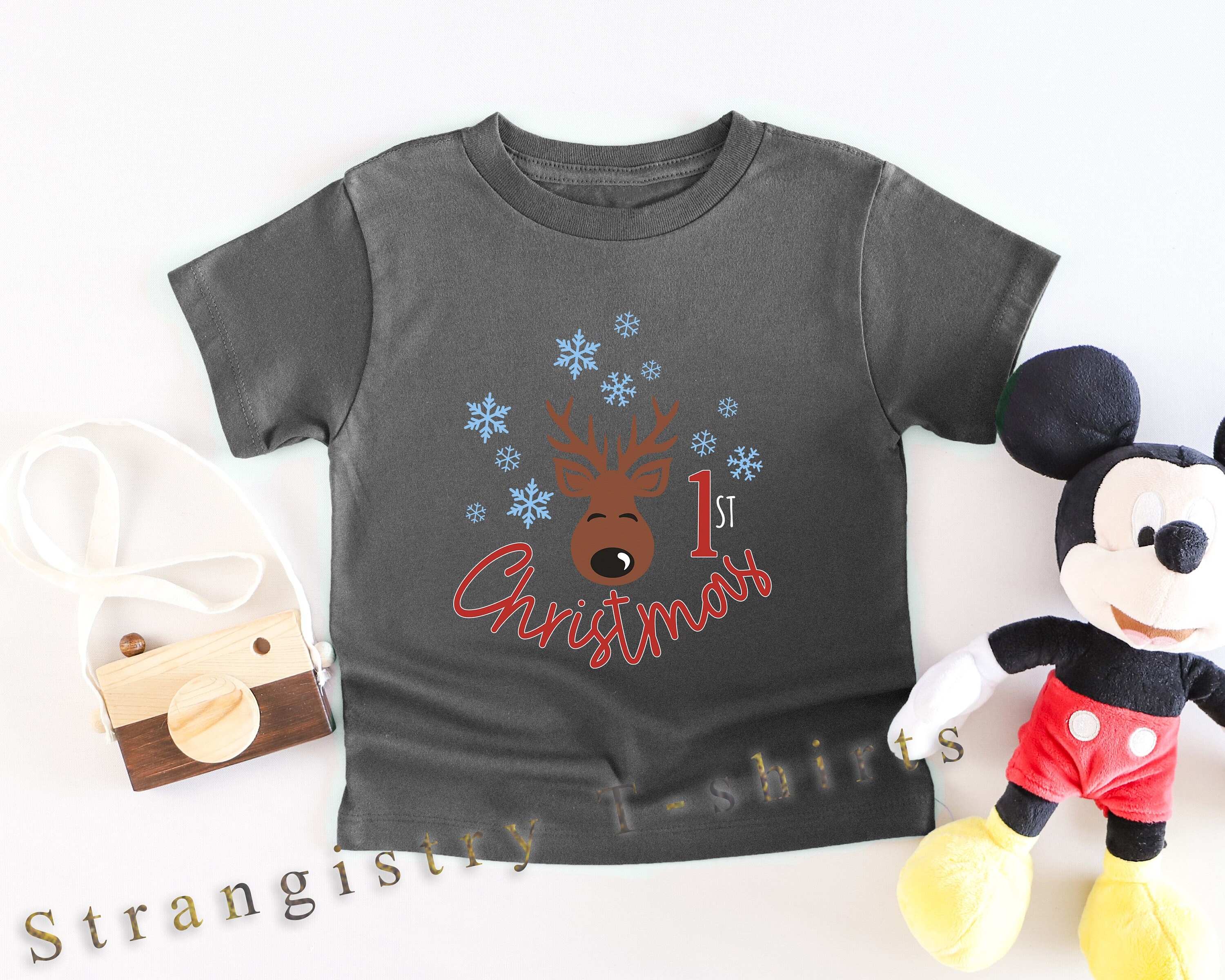 First Christmas T-shirt for Boys. Unique Christmas Shirt for Your Beloved Child. Custom t-shirt for the favourite of the Christmas party.