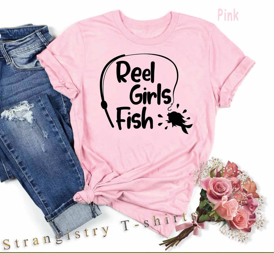 Women Fishing Shirt. Funny Fihing Tshirt for Women. Real Girls Fish Tshirt. Bass Fishing Tshirt