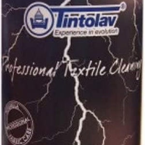 Könnte beinhalten: Eine weiße Dose mit einem schwarz-weißen Blitz-Design. Die Dose trägt den Text "Mintolav Experience in evolution" und "Professional Textile Cleaning". Die Dose trägt auch den Text "Antistatex" in großen Buchstaben am Boden.