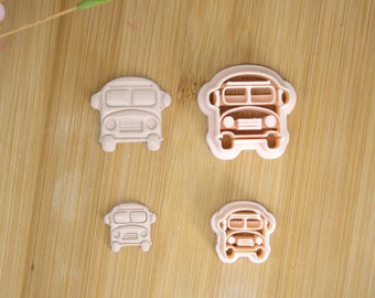 School Bus polymer clay cutter set, back to school cutters, Clay cutter set, school clay cutters, teacher clay cutters, polymer clay cutters