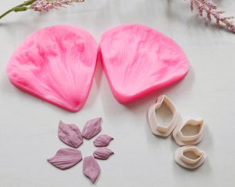 Petal silicone Mold,  petal texture molds, flower mold, polymer clay flower mold, jewelry making craft mold, flower press mold, spring molds