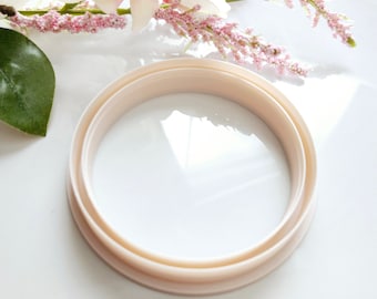Trinket Dish Polymer Clay Cutter, Round Embossed Trinket Dish Polymer Clay Cutter, circle clay cutter, large clay cutter, dish clay cutter