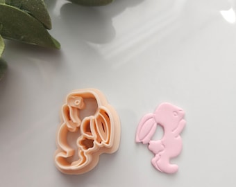 Easter bunny clay cutter, Clay earring cutters, Rabbit clay cutters, spring clay cutters, easter cutters, polymer clay cutters,