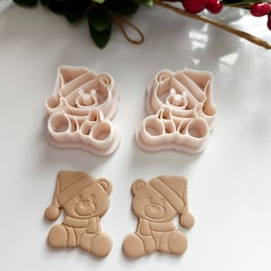 Teddy bear Clay Cutter, Christmas clay cutter, holiday clay cutters, winter clay cutters, Valentines clay cutter, Bear clay cutters, cutters
