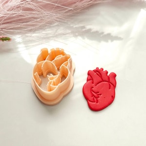 Heart clay cutter, realistic heart clay cutter, Valentines day polymer clay cutters, nurse clay cutters, love earrings cutter, clay cutters