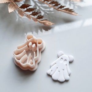 Mouse Ghost Polymer CLAY CUTTER Halloween Ghost Earring Embossing Cutters jewelry making clay tools spooky autumn Fall Ghost Silhouette DIY