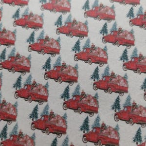 Christmas Transfers sheets for polymer clay , truck Christmas tree