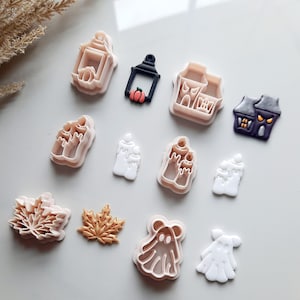 Halloween Clay cutters bundle 6 pieces, Fall clay cutters, Halloween Polymer Clay, polymer clay cutters, spooky clay cutters, earring cutter