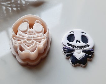 Skeleton Clay Cutter, Halloween clay cutters, Fall clay cutters, polymer clay earrings, skull clay cutter, ghost clay cutter, spooky cutters