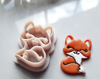 Fox Clay Cutter, Fall Clay cutters, Halloween clay cutters, forest animals clay cutter, spring clay cutter, polymer clay cutters, cutters