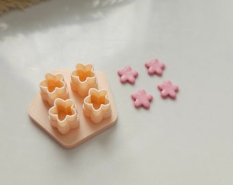 Cluster flower clay cutter, flowers clay cutter, petal clay cutters, Spring polymer clay cutter, flower builder, tiny star clay cutter