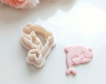 Dolphin polymer clay cutter, Sea clay cutter, summer polymer clay cutter, beach clay cutters, ocean clay cutters, animal cutters