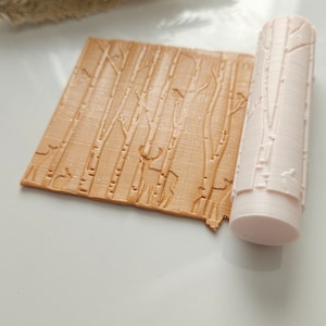 Forest Texture roller for polymer clay, spring polymer clay Texture roller pin, Forest animal roller pin, deer polymer clay texture roller