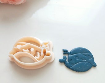 Whale clay cutter, Polymer clay cutters, Pirate whale clay cutter, summer clay cutter, ocean clay cutters, beach clay cutters, animal cutter