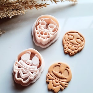 Skeleton couple Clay Cutter, Halloween Clay cutters, Couple clay cutter, spooky clay cutter, fall clay cutter, polymer clay cutters, cutters