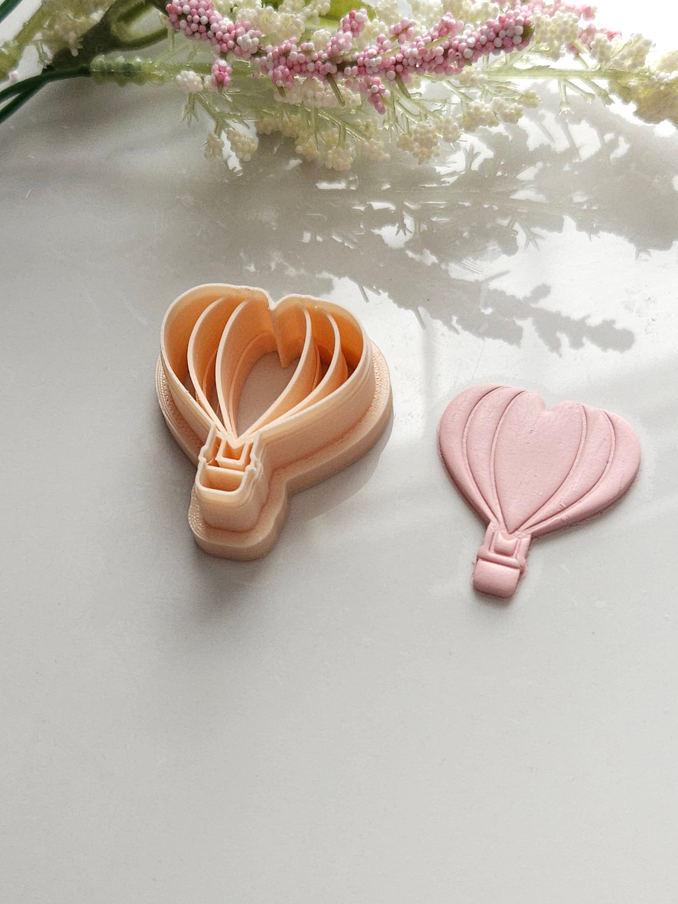 Valentines day polymer clay cutters, Hot air balloon clay cutter, Heart  Clay Cutter - Lala Handmade store