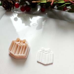 Gift Box Clay Cutters Christmas polymer clay cutters holiday winter clay cutter wrapping box clay cutter for jewelry making craft supplies