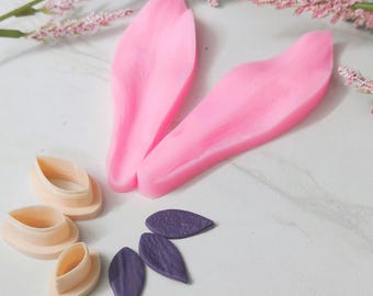 Petal silicone Mold,  Lily petal texture molds, flower mold, polymer clay flower mold, jewelry making craft mold, flower press mold
