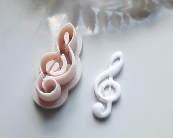 Music Note Clay Cutter, Musical clay cutter, note clay cutter, music clay cutter, summer clay cutters, polymer clay cutters, festival cutter