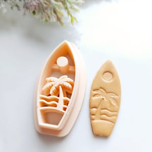 Surfboard Clay Cutter, beach clay cutter, Summer clay cutters, ocean clay cutters, surfing clay cutters, polymer clay cutters