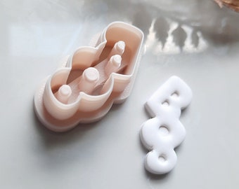 Boo Clay Cutter, Fall Clay cutters, Halloween Clay cutters, boo word cutter, stud earring cutters, polymer clay cutters, spooky clay cutters