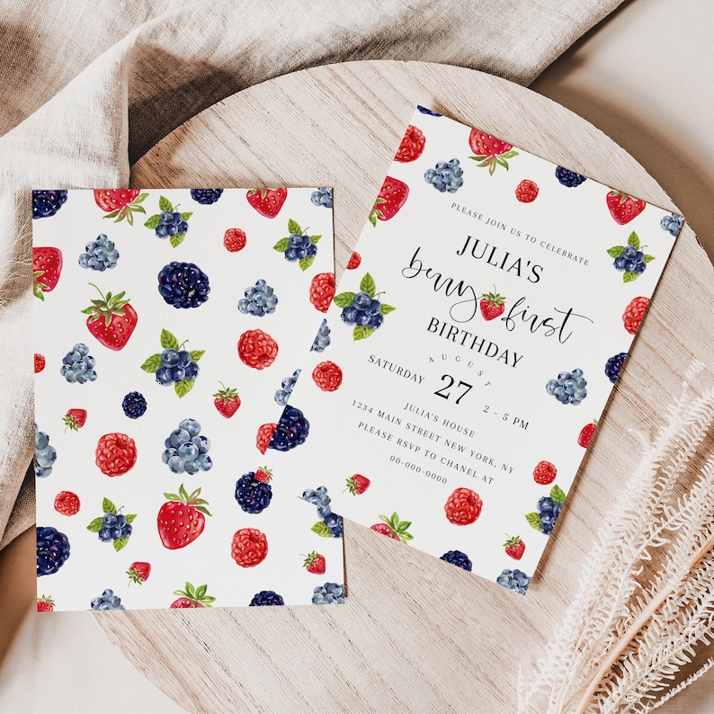 Mixed berries invite