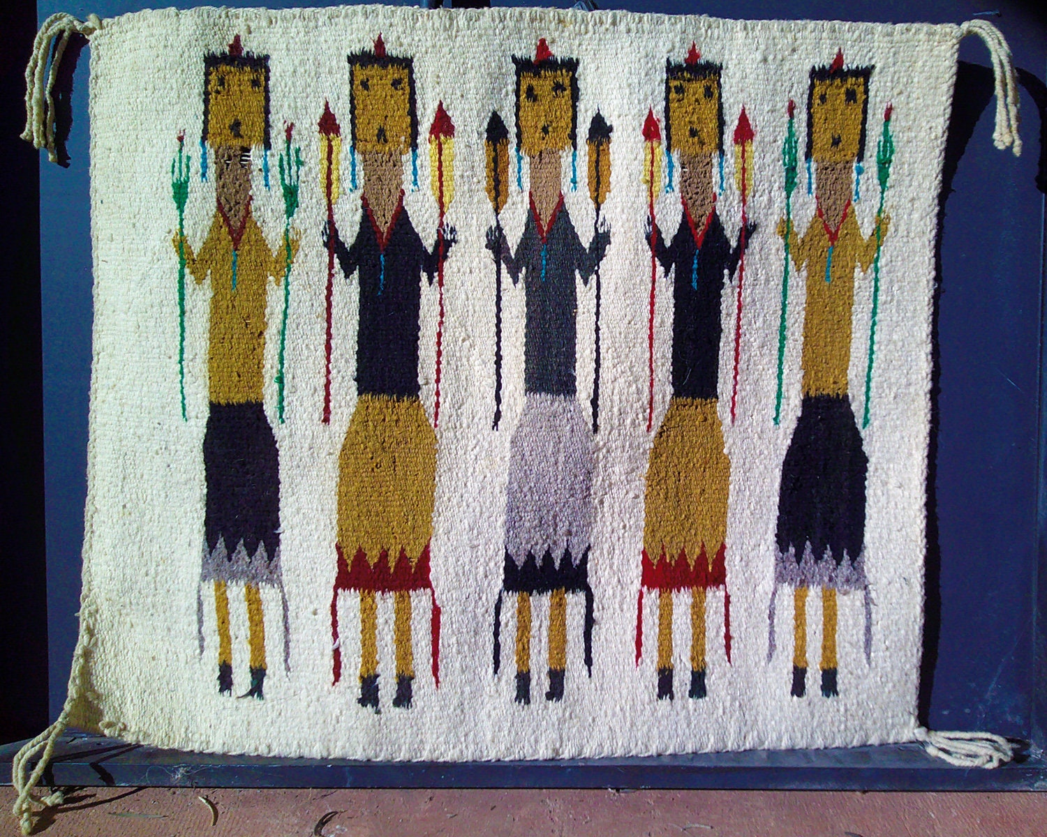 Navajo Yei Rug! Beautiful Handmade Vintage of the 1920's. Genuine ...
