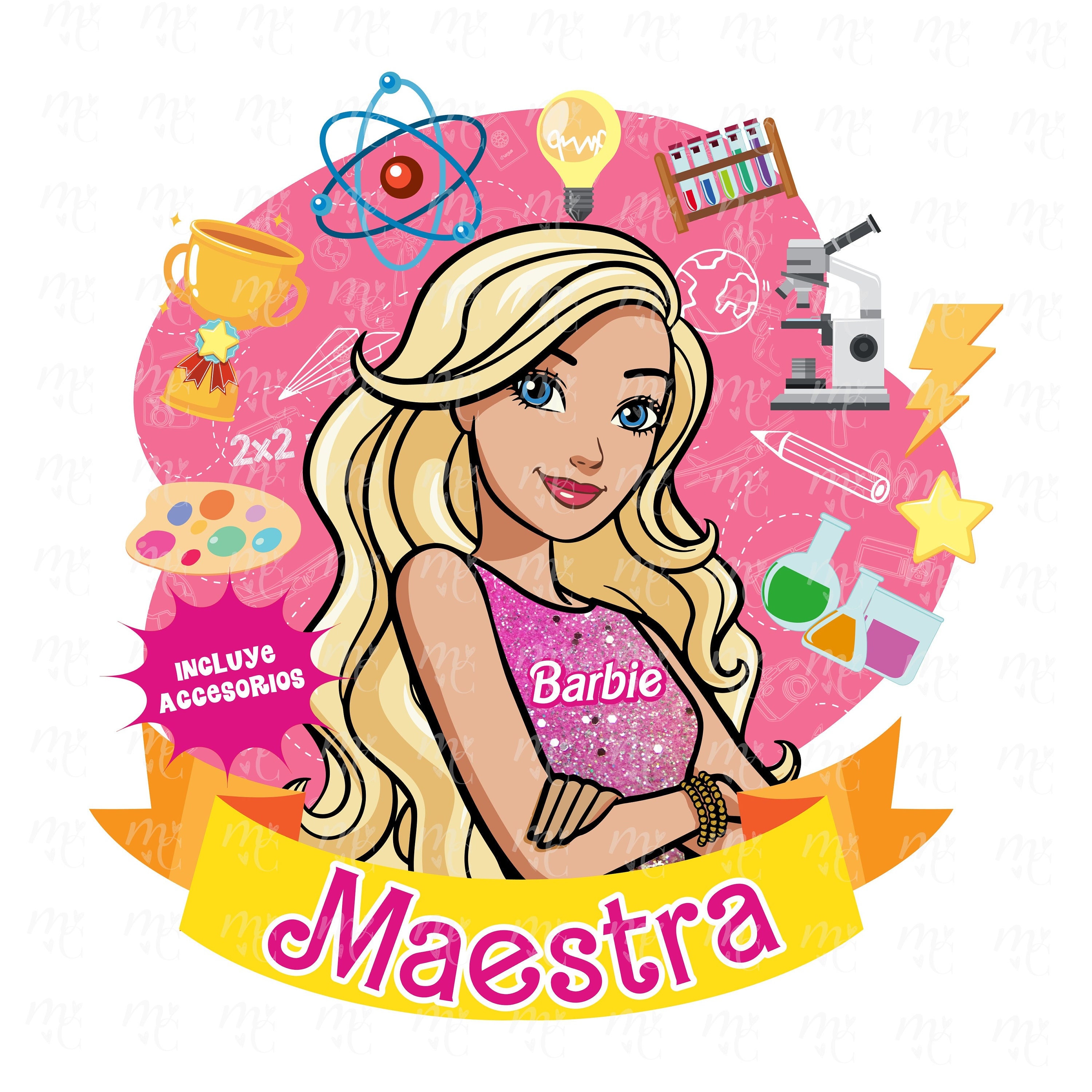 Mary's Barbie Teacher PNG and JPG - Etsy